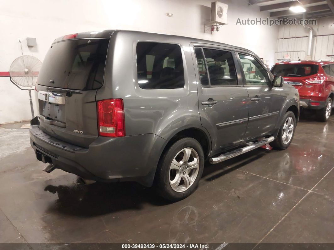 2013 Honda Pilot Ex-l Gray vin: 5FNYF4H57DB052161