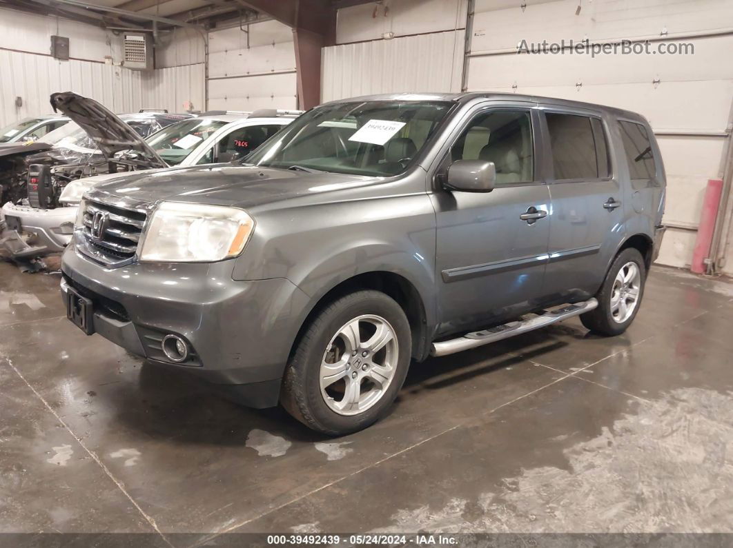 2013 Honda Pilot Ex-l Gray vin: 5FNYF4H57DB052161