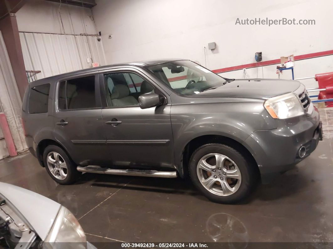 2013 Honda Pilot Ex-l Gray vin: 5FNYF4H57DB052161