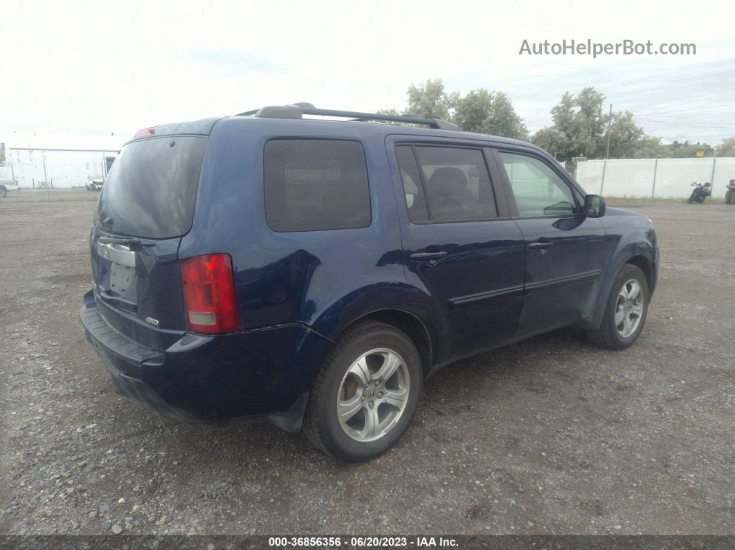 2013 Honda Pilot Ex-l Dark Blue vin: 5FNYF4H57DB058316