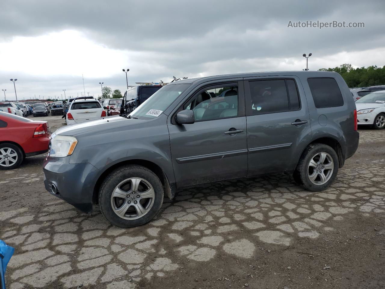 2013 Honda Pilot Exl Gray vin: 5FNYF4H57DB073897