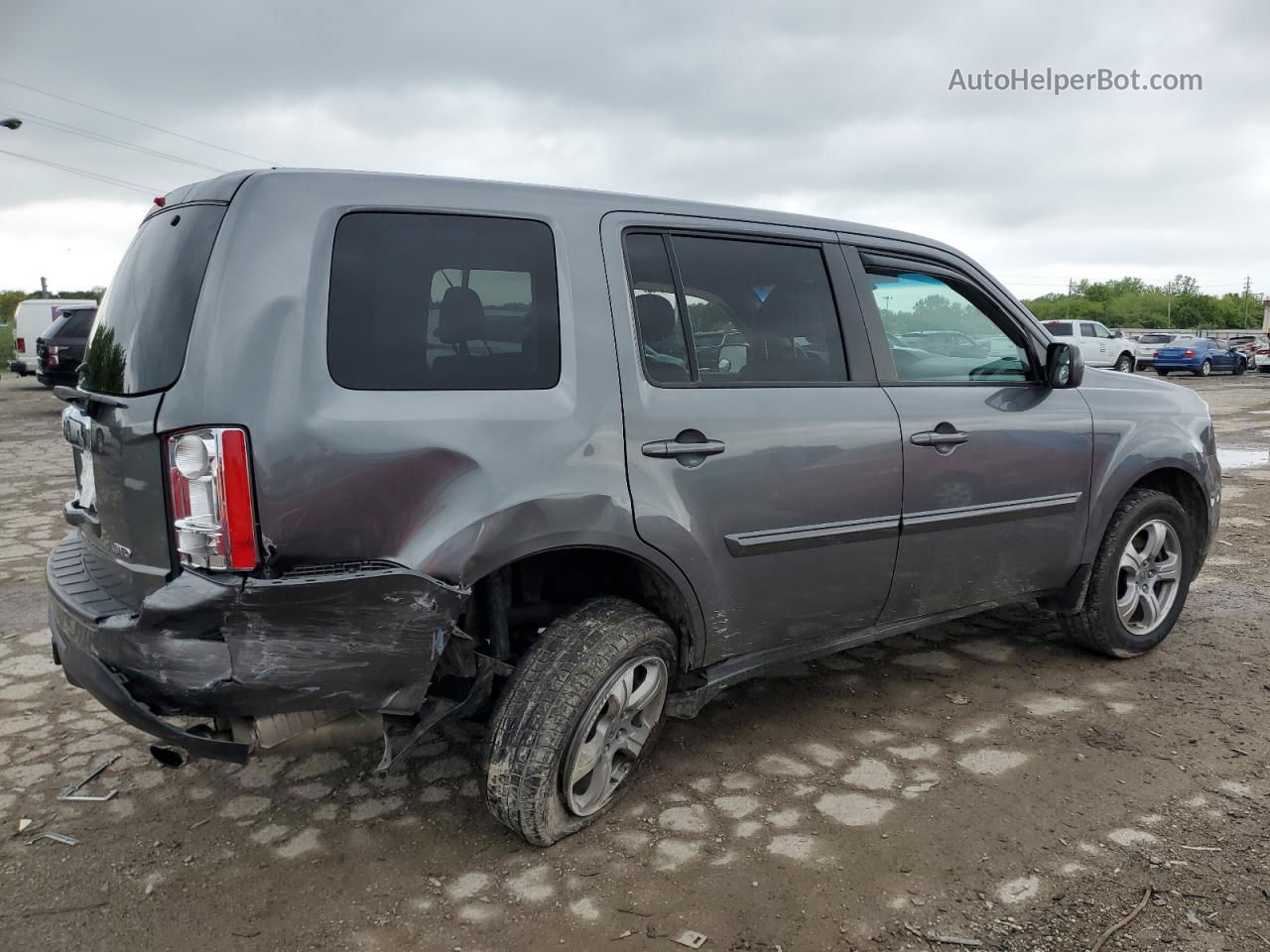 2013 Honda Pilot Exl Gray vin: 5FNYF4H57DB073897