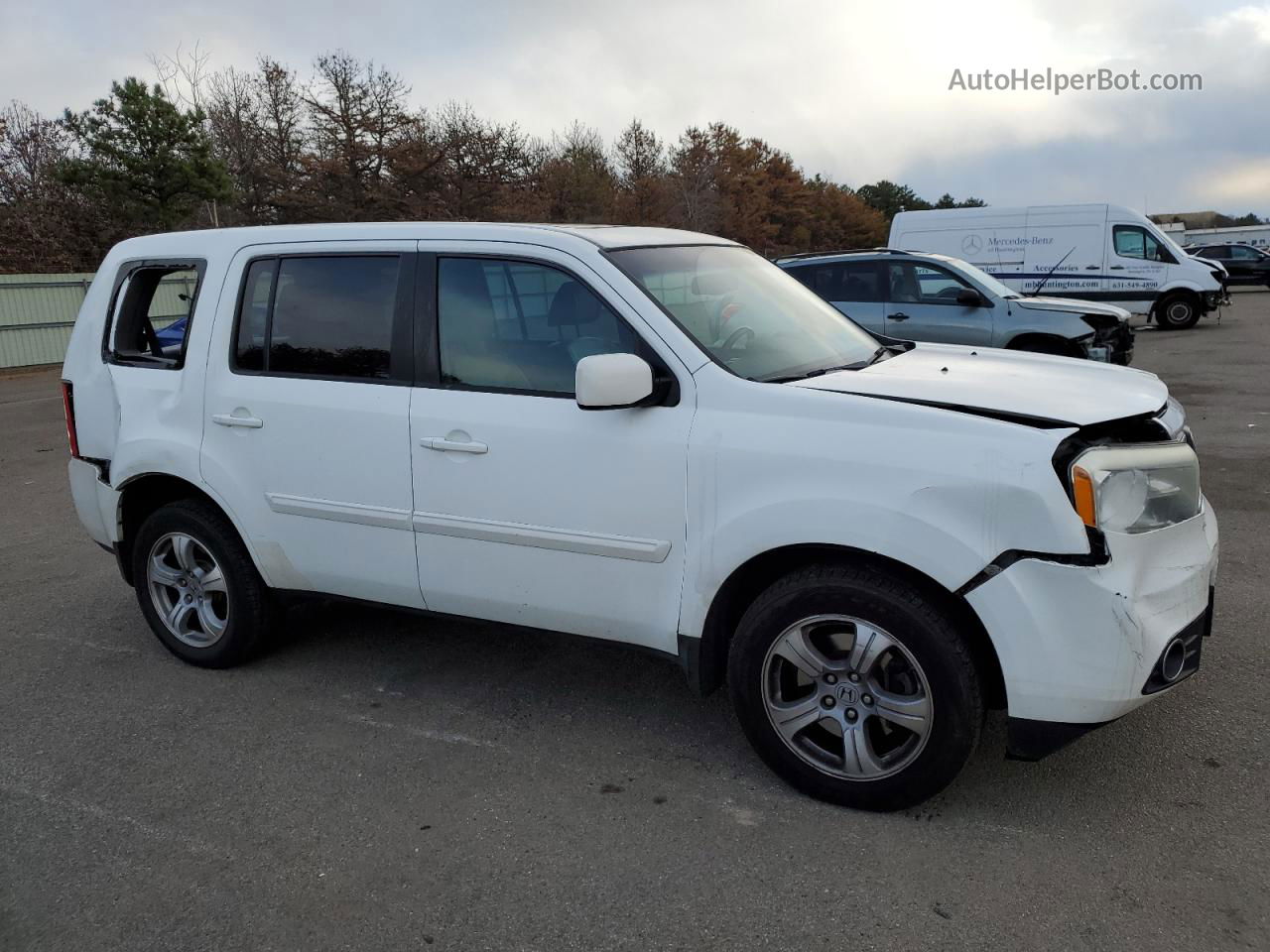 2013 Honda Pilot Exl White vin: 5FNYF4H57DB083071