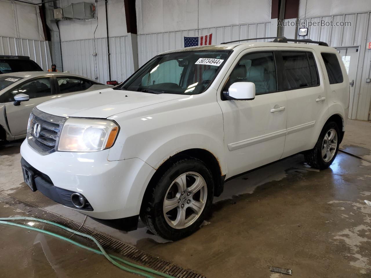 2013 Honda Pilot Exl White vin: 5FNYF4H57DB083152