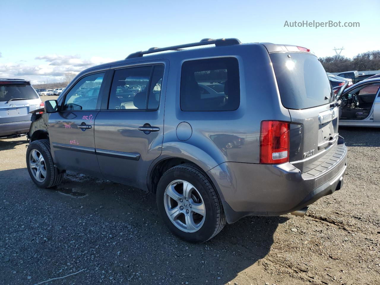 2015 Honda Pilot Exl Gray vin: 5FNYF4H57FB031068