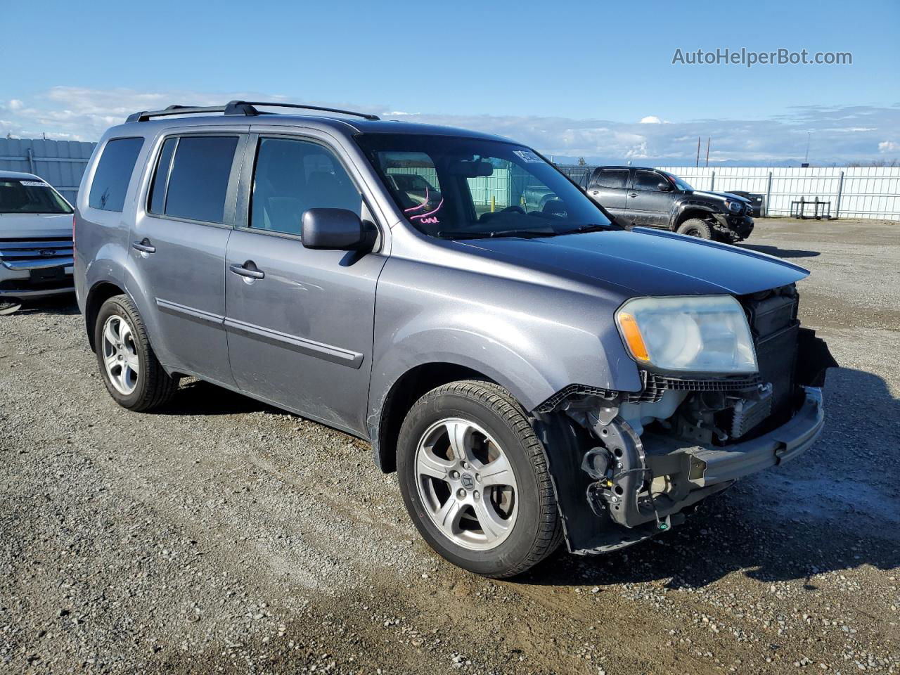 2015 Honda Pilot Exl Gray vin: 5FNYF4H57FB031068