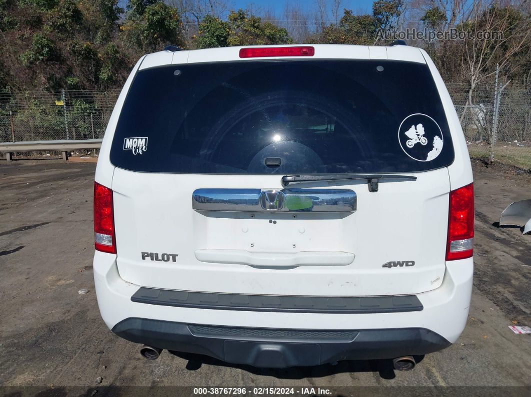 2015 Honda Pilot Ex-l White vin: 5FNYF4H57FB040742