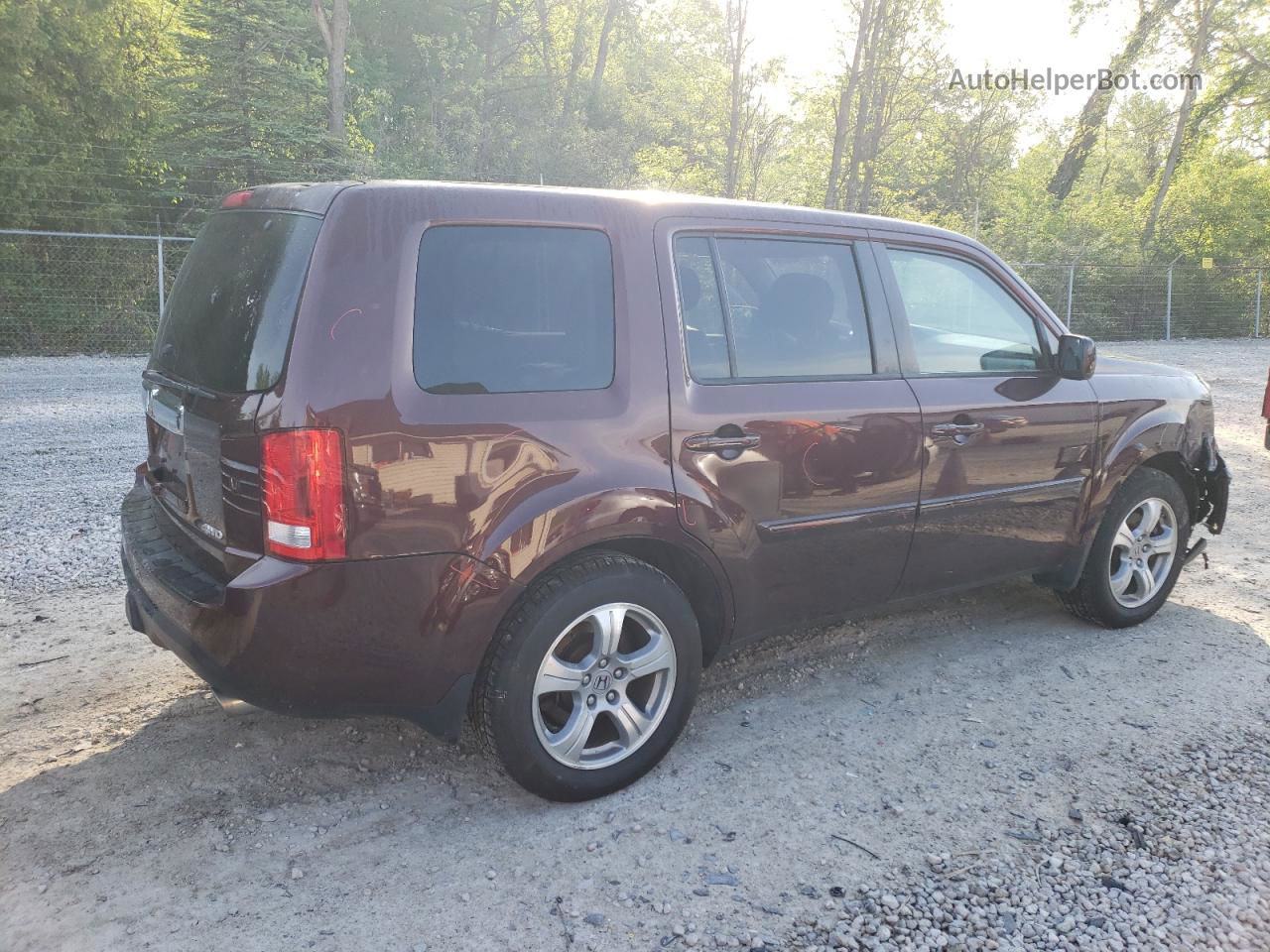 2015 Honda Pilot Exl Burgundy vin: 5FNYF4H57FB071375