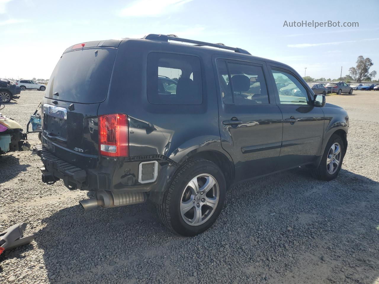 2013 Honda Pilot Exl Blue vin: 5FNYF4H58DB003423