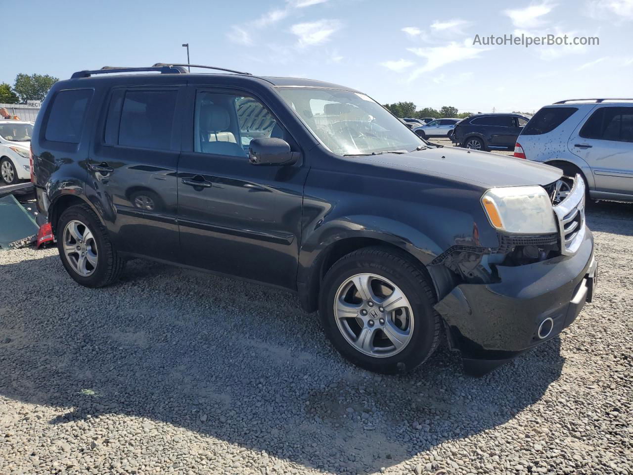 2013 Honda Pilot Exl Blue vin: 5FNYF4H58DB003423