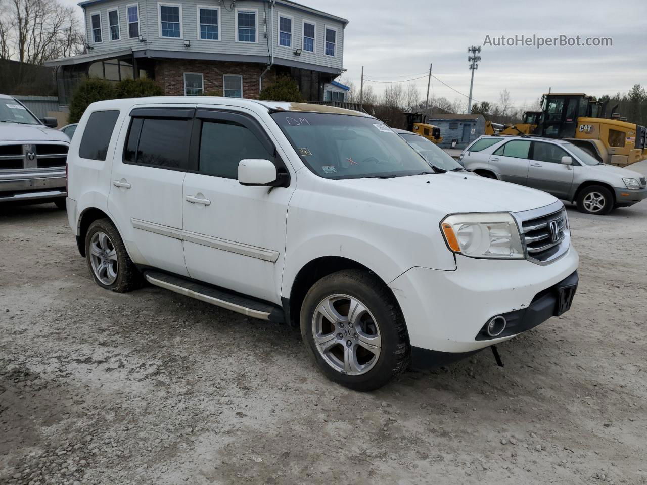 2013 Honda Pilot Exl White vin: 5FNYF4H58DB026393