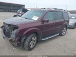 2013 Honda Pilot Ex-l Burgundy vin: 5FNYF4H58DB035871