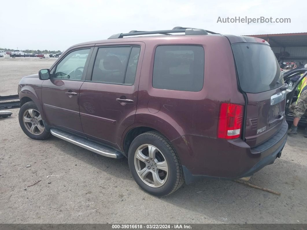 2013 Honda Pilot Ex-l Burgundy vin: 5FNYF4H58DB035871