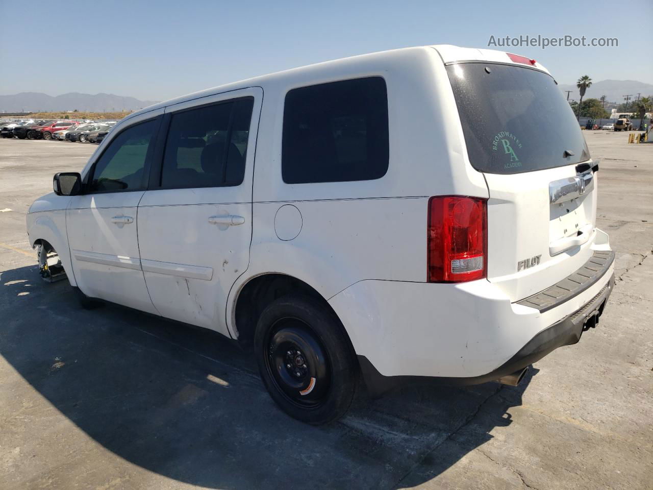 2013 Honda Pilot Exl White vin: 5FNYF4H58DB054730