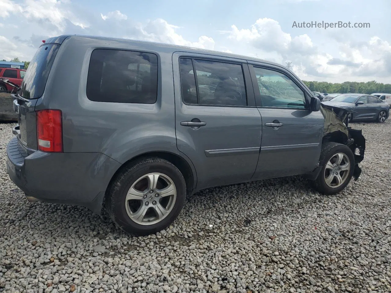 2013 Honda Pilot Exl Gray vin: 5FNYF4H58DB068353