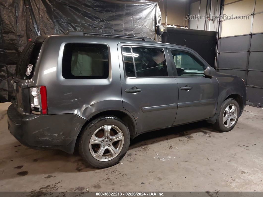 2013 Honda Pilot Ex-l Gray vin: 5FNYF4H58DB068692