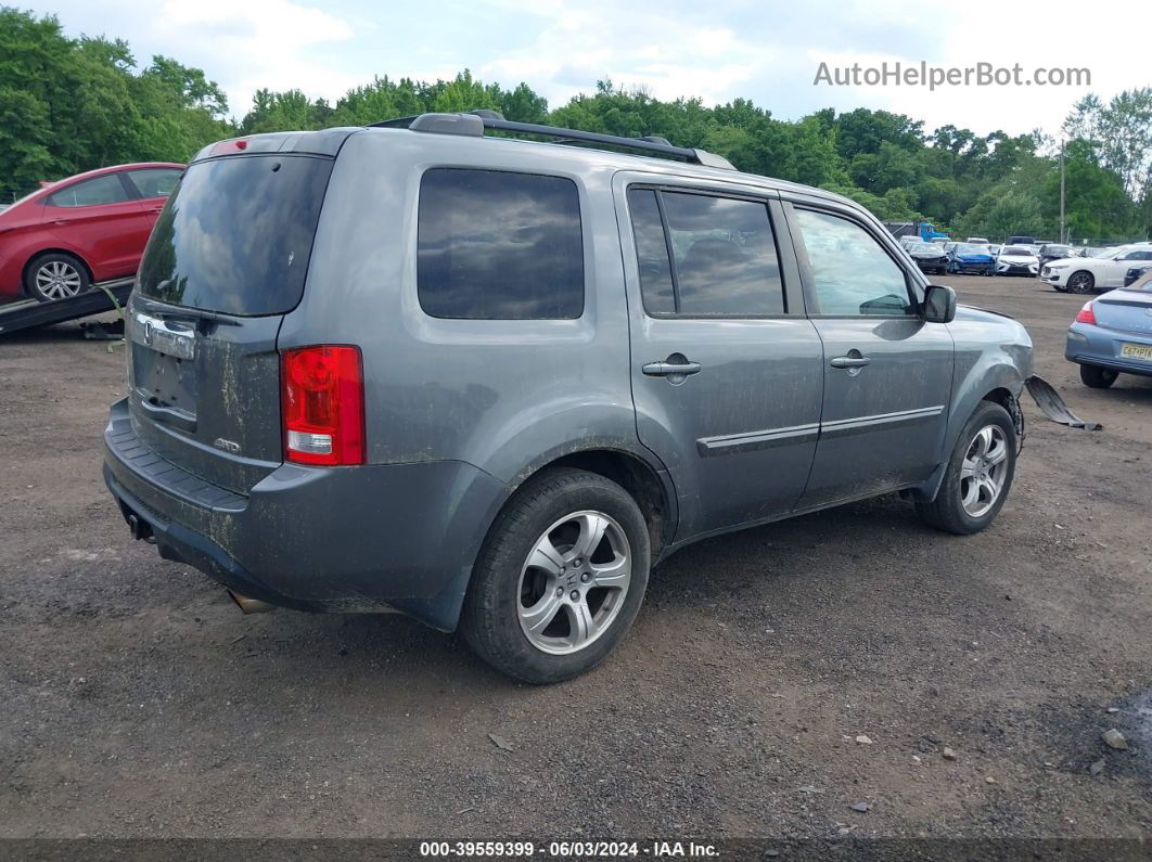 2013 Honda Pilot Ex-l Gray vin: 5FNYF4H58DB073455