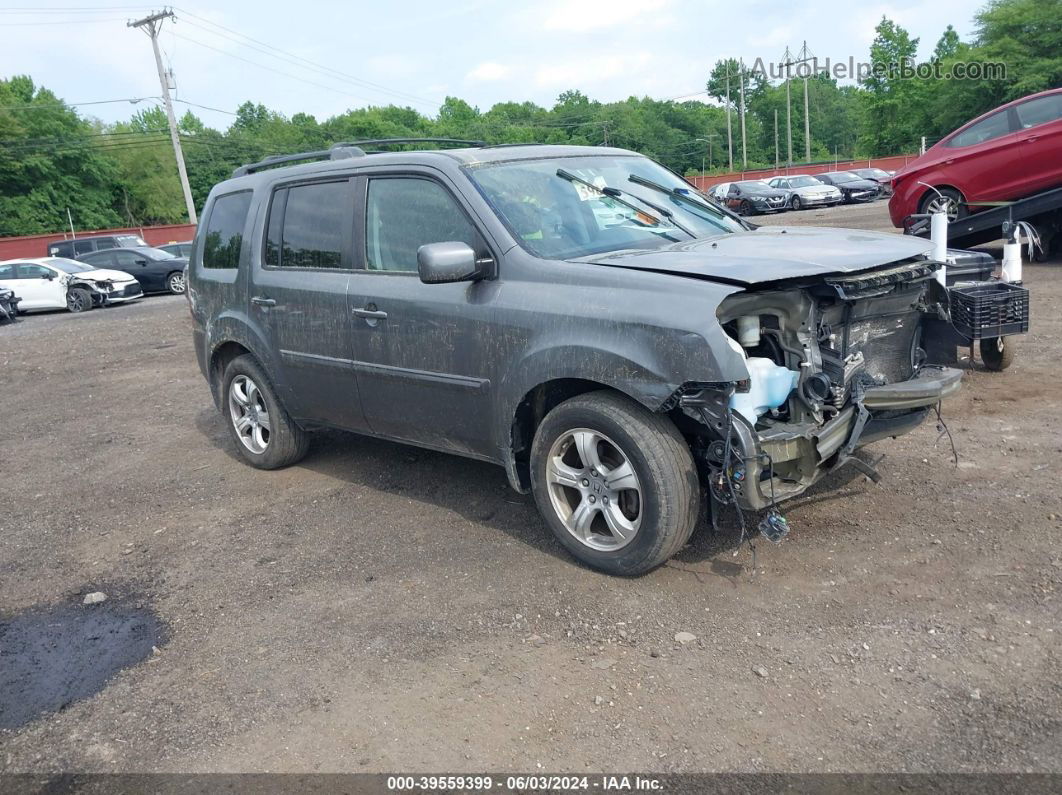 2013 Honda Pilot Ex-l Gray vin: 5FNYF4H58DB073455