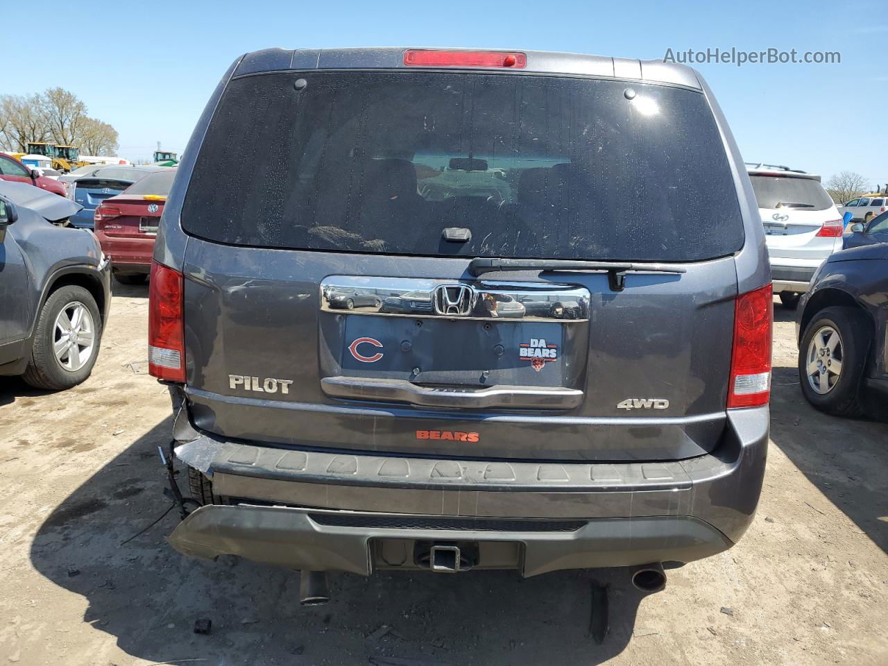 2015 Honda Pilot Exl Gray vin: 5FNYF4H58FB064497