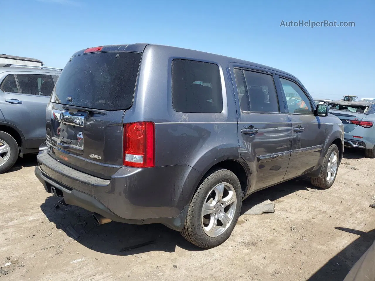 2015 Honda Pilot Exl Серый vin: 5FNYF4H58FB064497