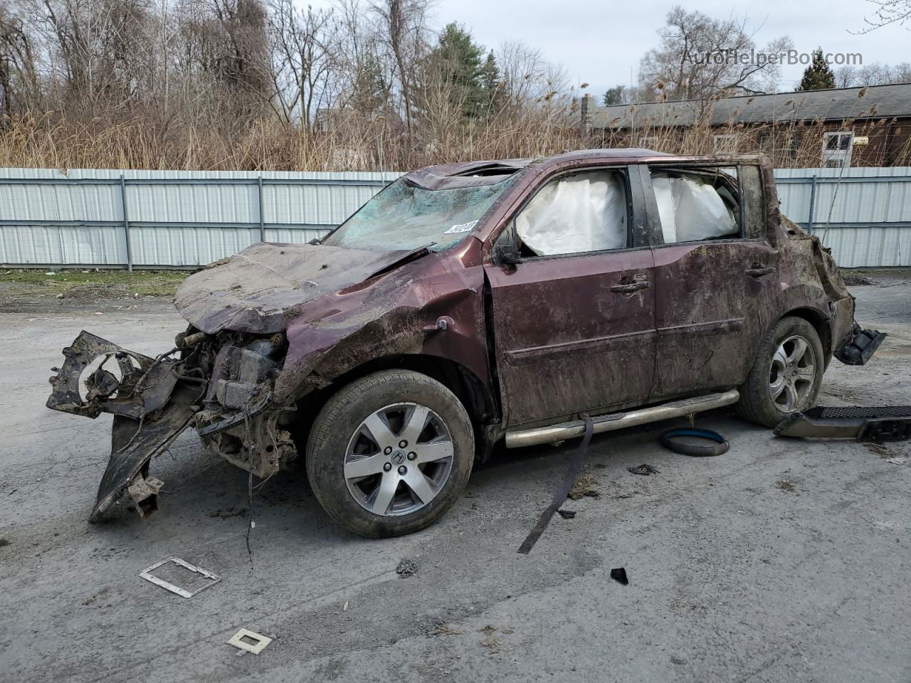 2013 Honda Pilot Exl Red vin: 5FNYF4H59DB005732