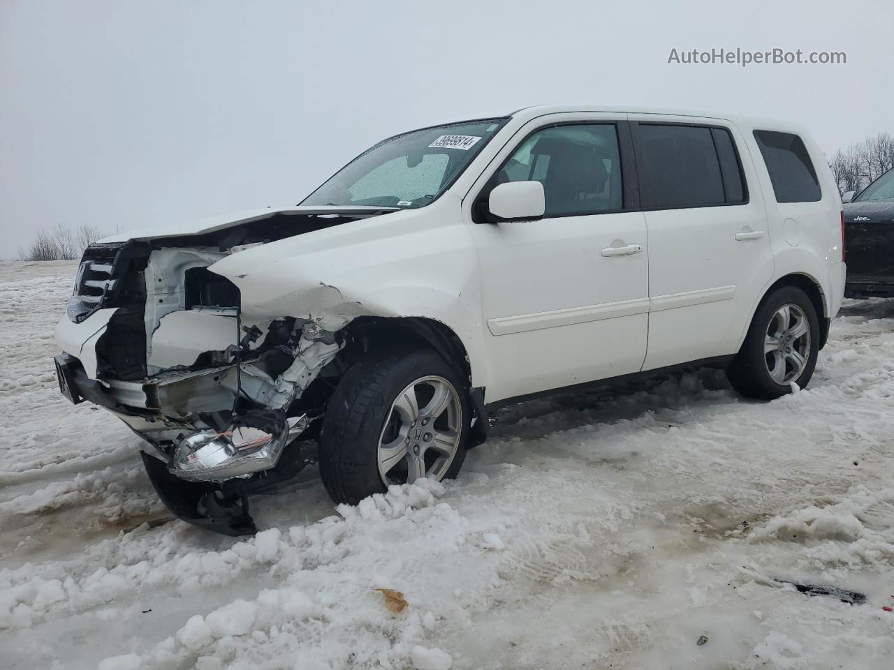 2015 Honda Pilot Exl White vin: 5FNYF4H59FB059308