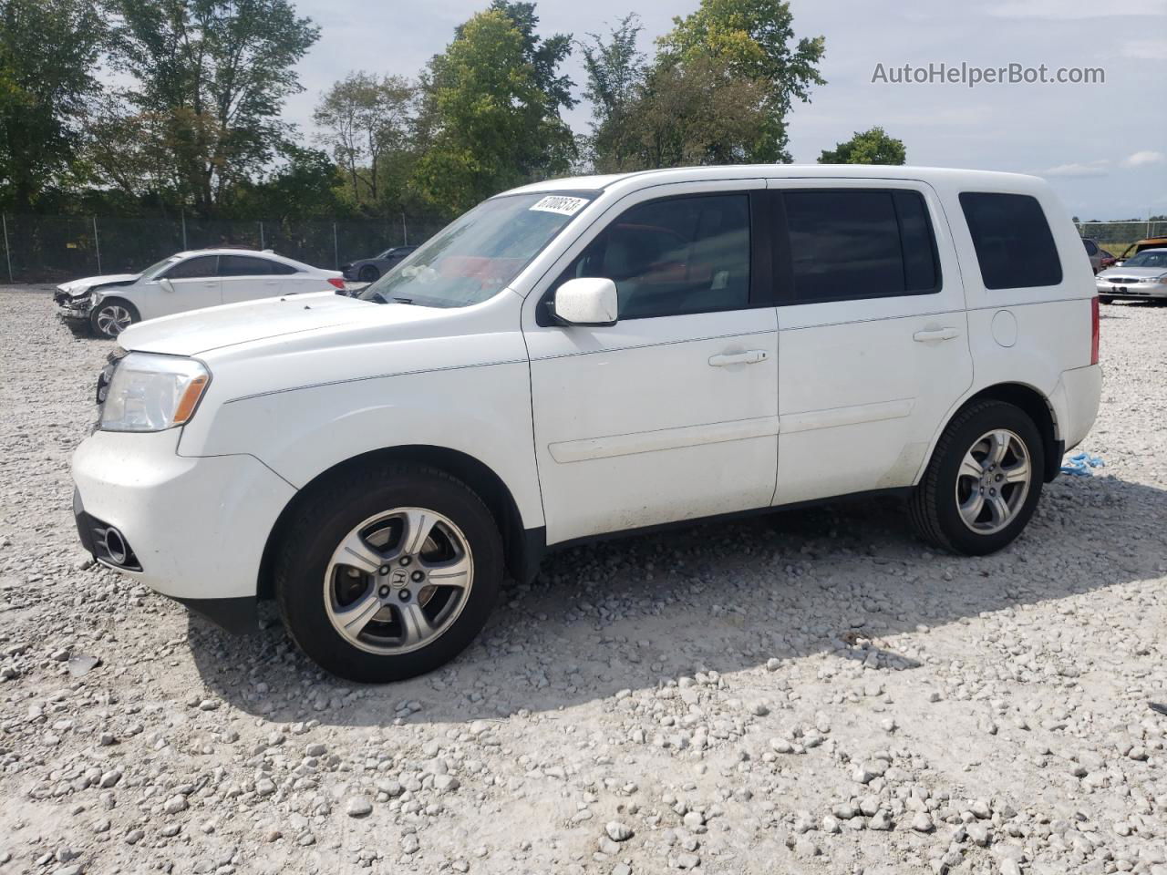 2015 Honda Pilot Exl White vin: 5FNYF4H59FB063519