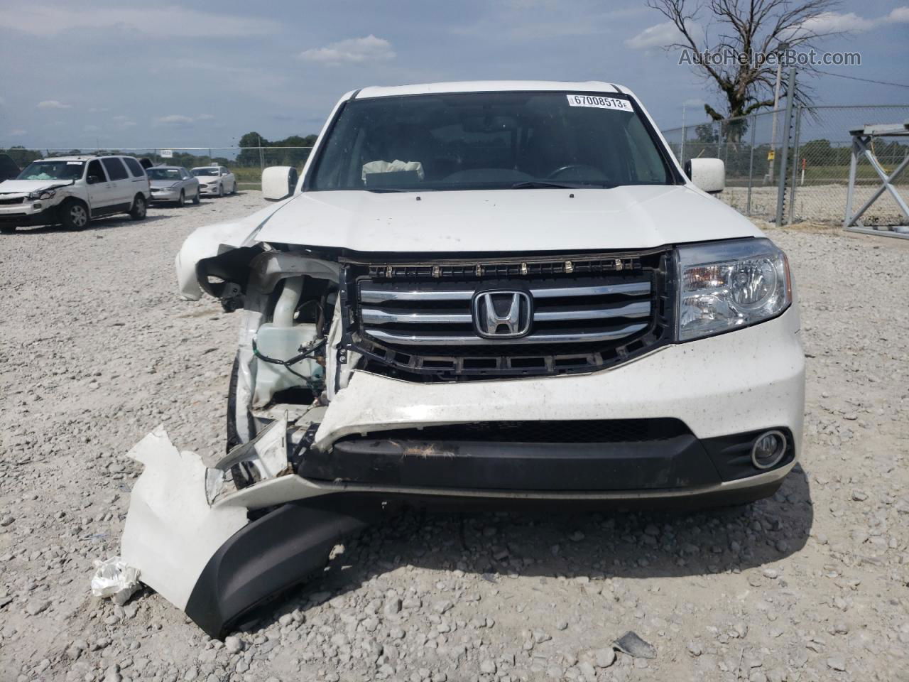 2015 Honda Pilot Exl White vin: 5FNYF4H59FB063519