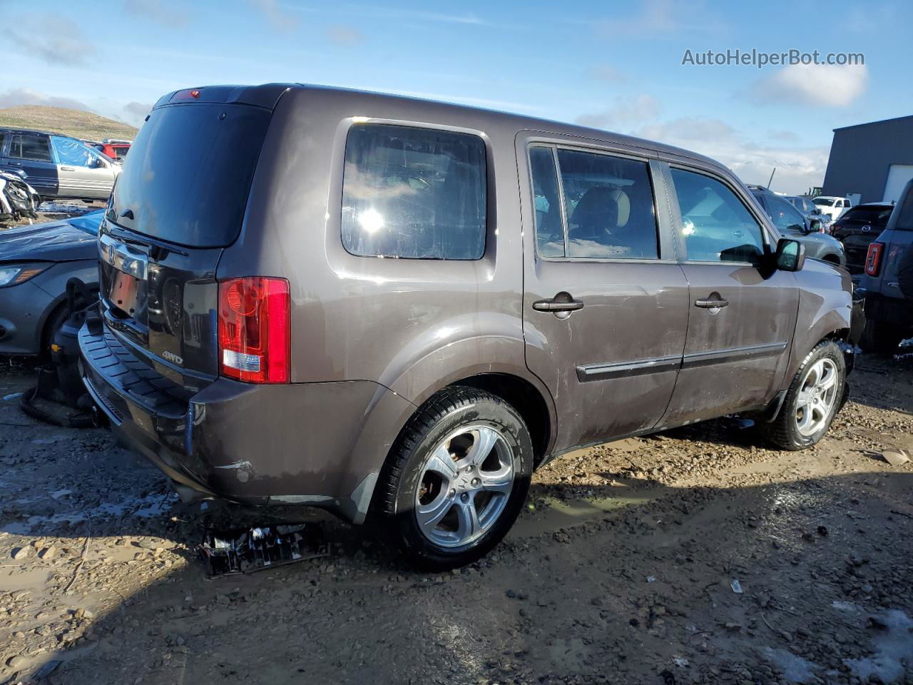 2013 Honda Pilot Exl Gray vin: 5FNYF4H5XDB010227