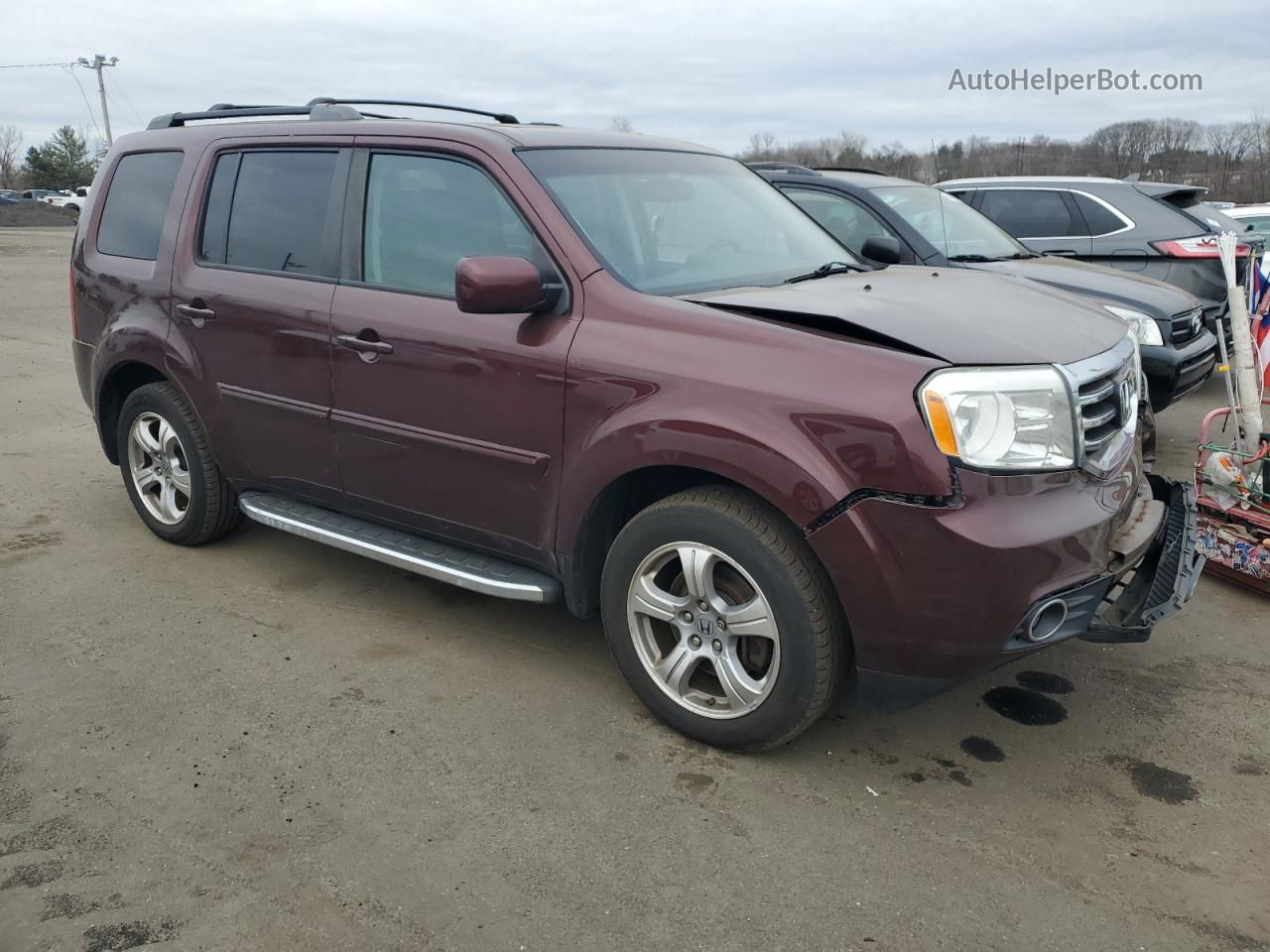 2013 Honda Pilot Exl Purple vin: 5FNYF4H5XDB010373