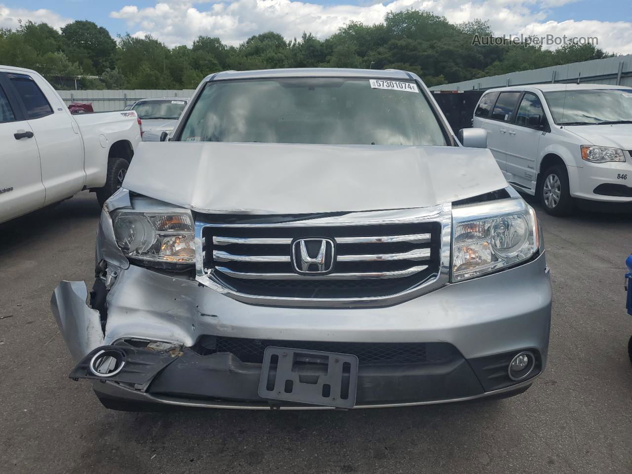 2013 Honda Pilot Exl Silver vin: 5FNYF4H5XDB016576