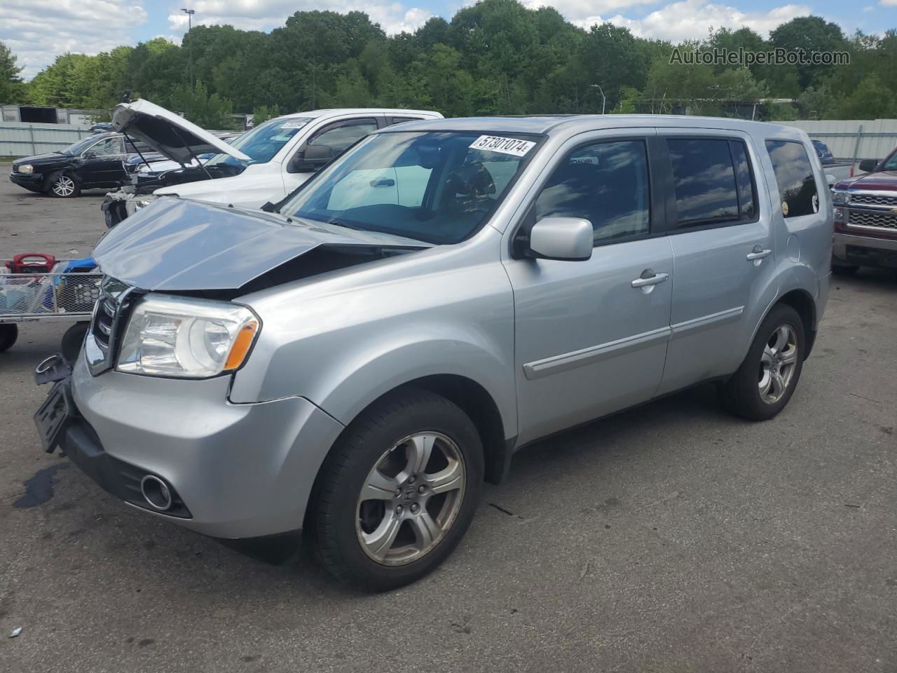 2013 Honda Pilot Exl Silver vin: 5FNYF4H5XDB016576