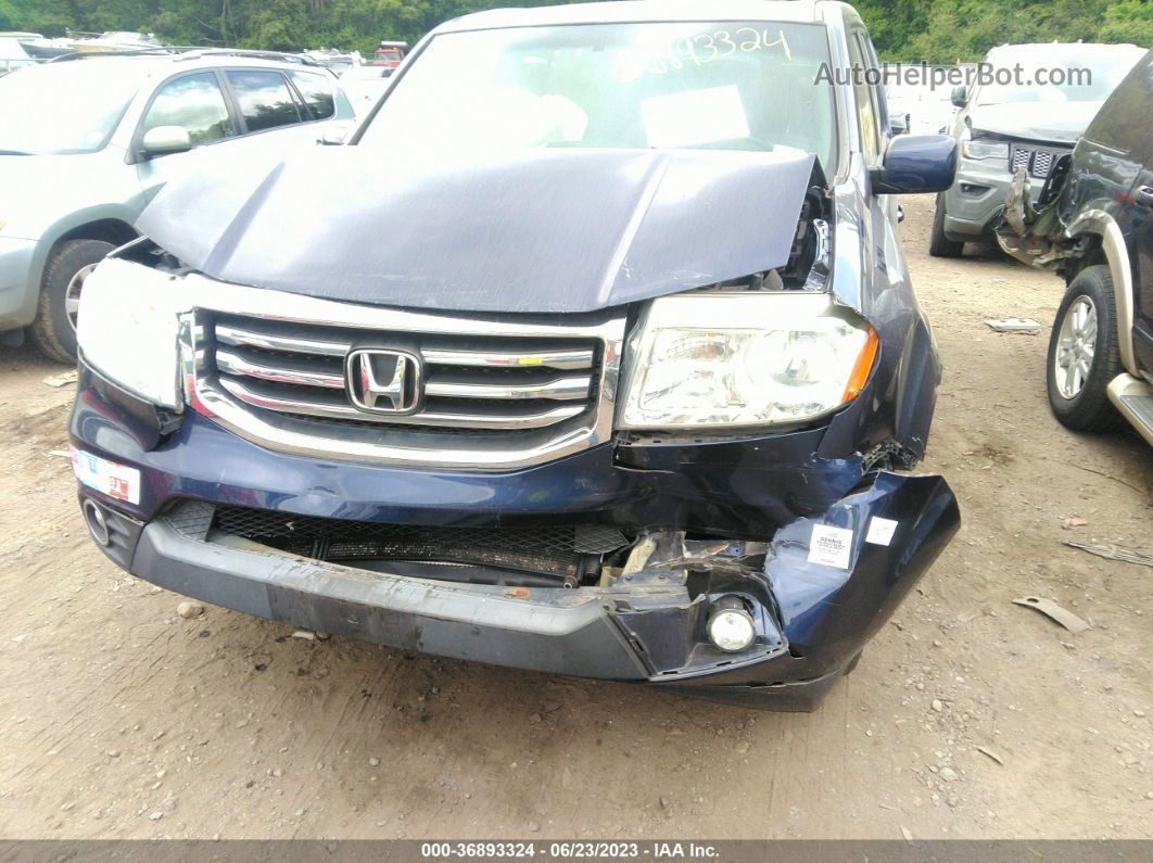 2013 Honda Pilot Ex-l Blue vin: 5FNYF4H5XDB038898