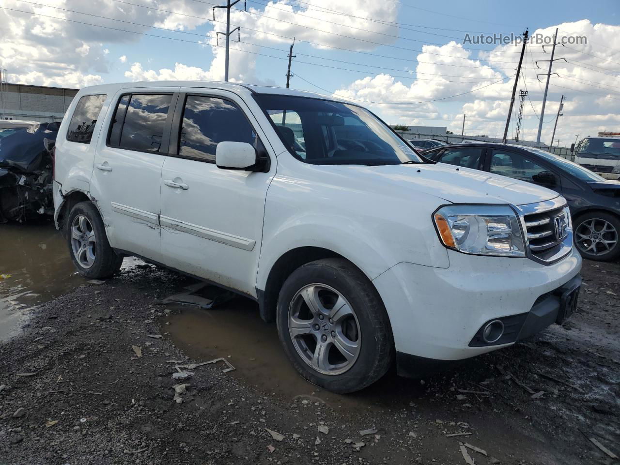 2013 Honda Pilot Exl White vin: 5FNYF4H5XDB044054