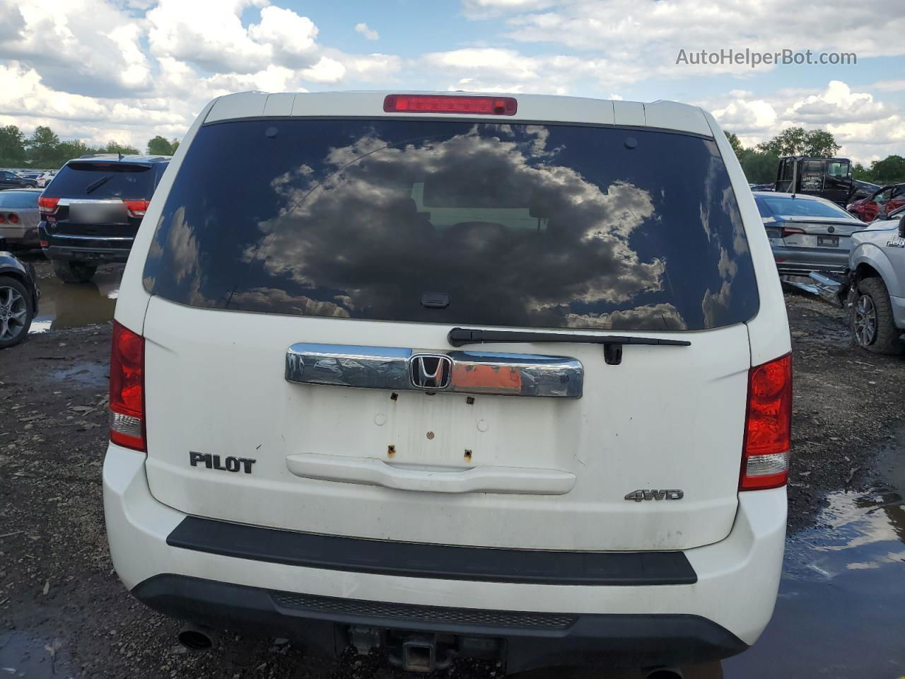 2013 Honda Pilot Exl White vin: 5FNYF4H5XDB044054