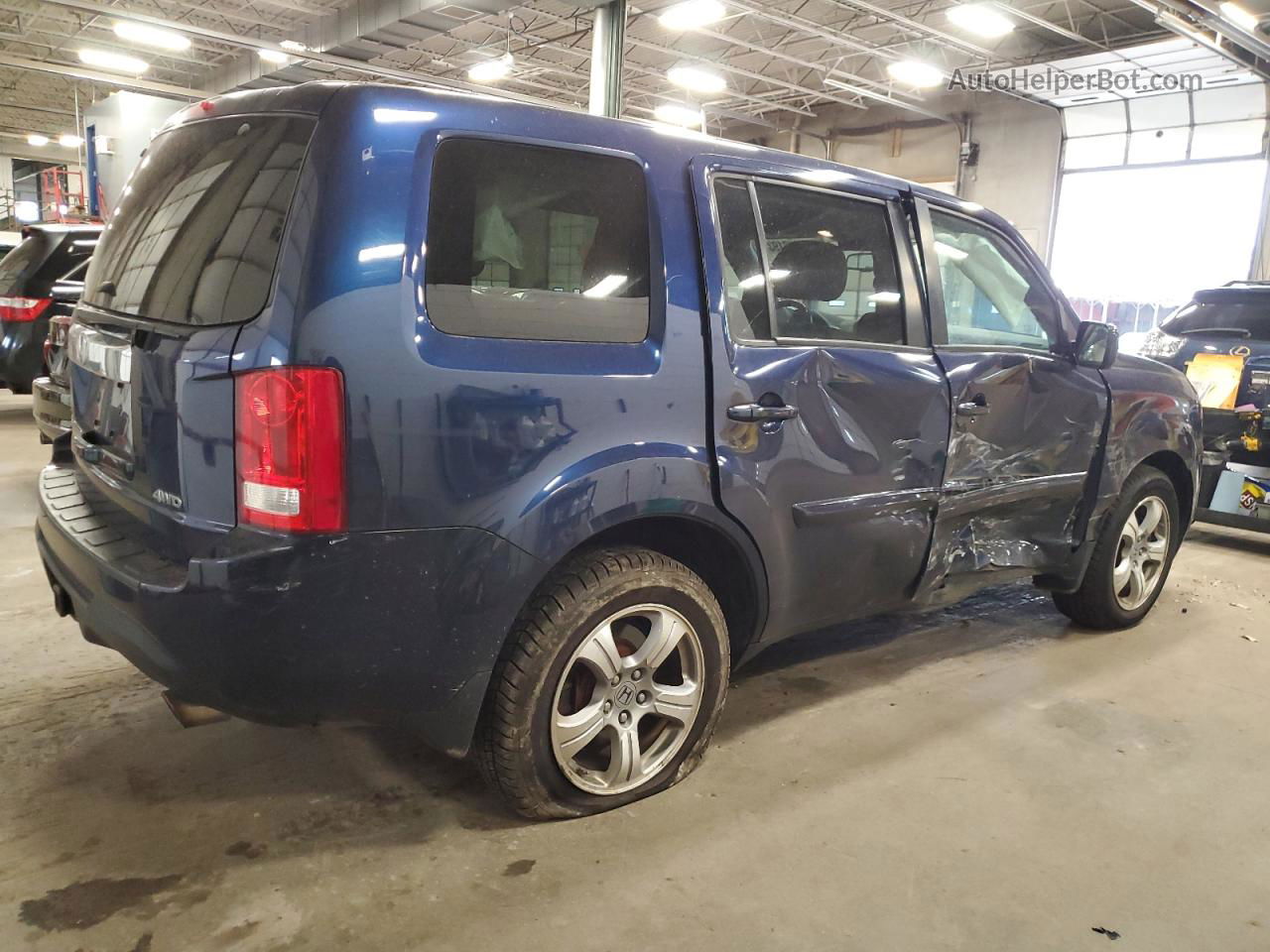 2015 Honda Pilot Exl Blue vin: 5FNYF4H5XFB042100