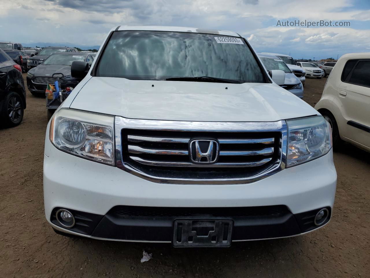 2015 Honda Pilot Exl White vin: 5FNYF4H5XFB061648