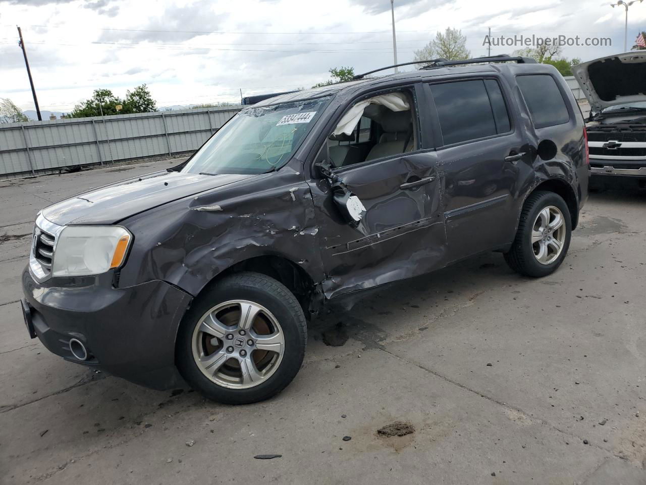 2013 Honda Pilot Exl Gray vin: 5FNYF4H60DB010004