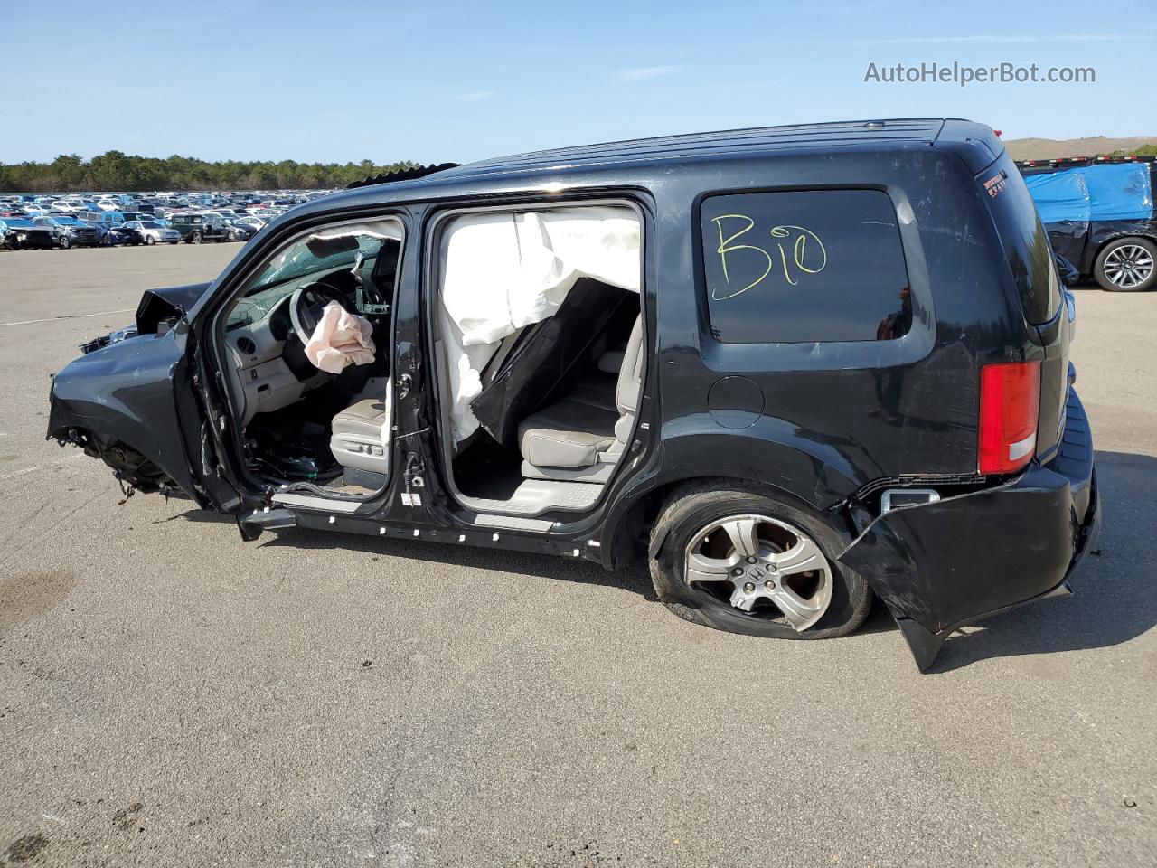 2013 Honda Pilot Exl Черный vin: 5FNYF4H60DB039633