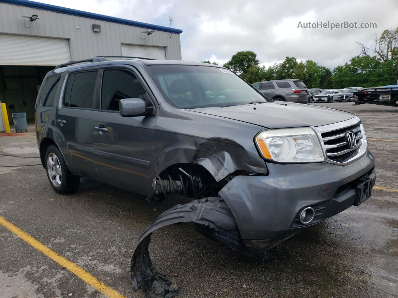 2013 Honda Pilot Exl Gray vin: 5FNYF4H66DB072619