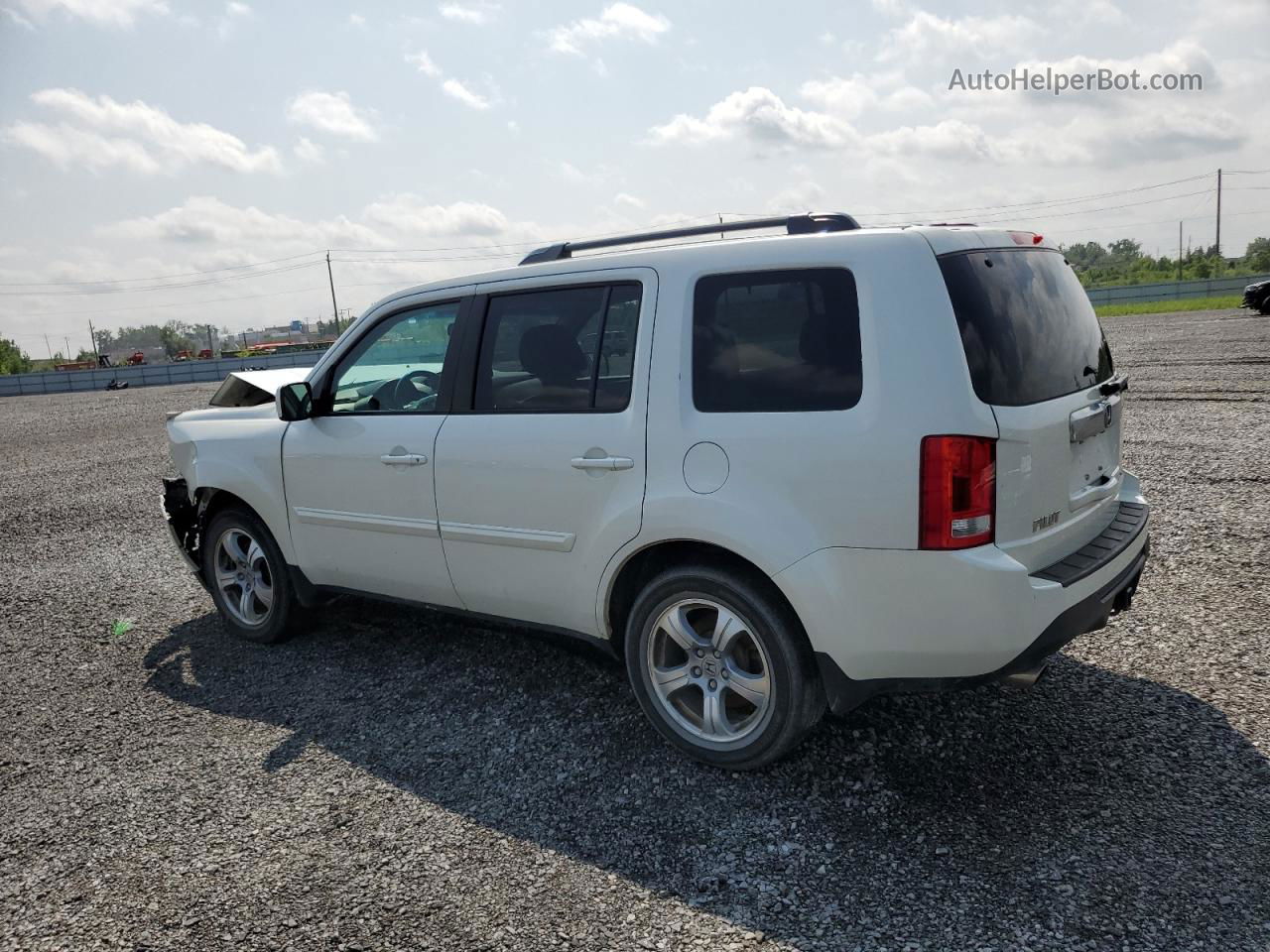 2015 Honda Pilot Exl White vin: 5FNYF4H66FB501857