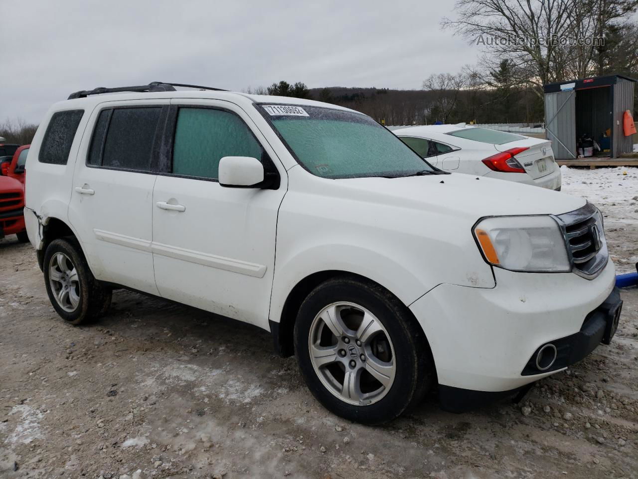 2015 Honda Pilot Exl White vin: 5FNYF4H67FB067478