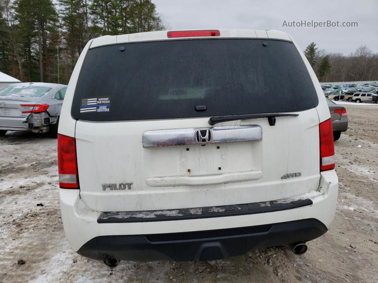 2015 Honda Pilot Exl White vin: 5FNYF4H67FB067478