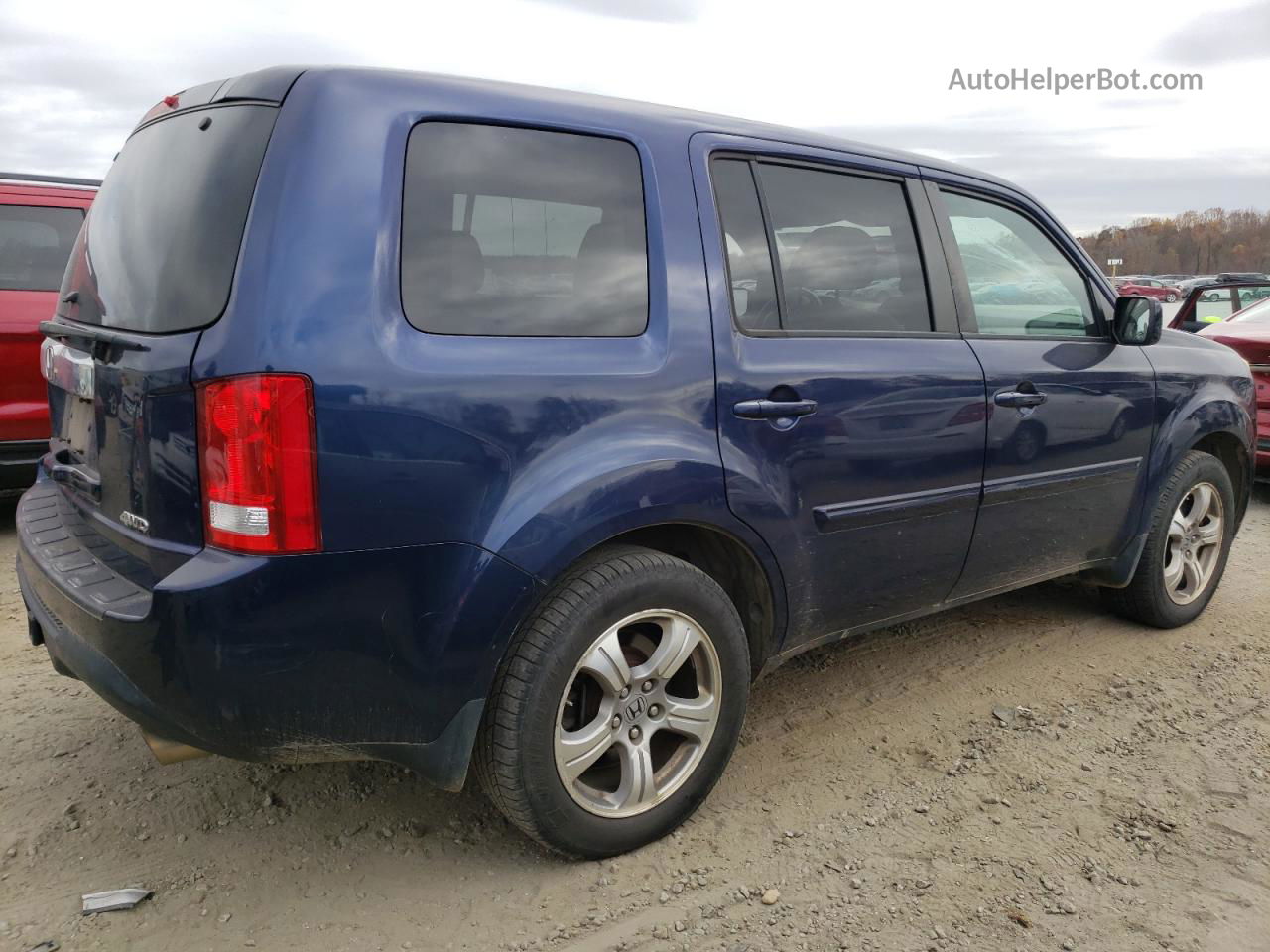 2013 Honda Pilot Exl Blue vin: 5FNYF4H68DB016858