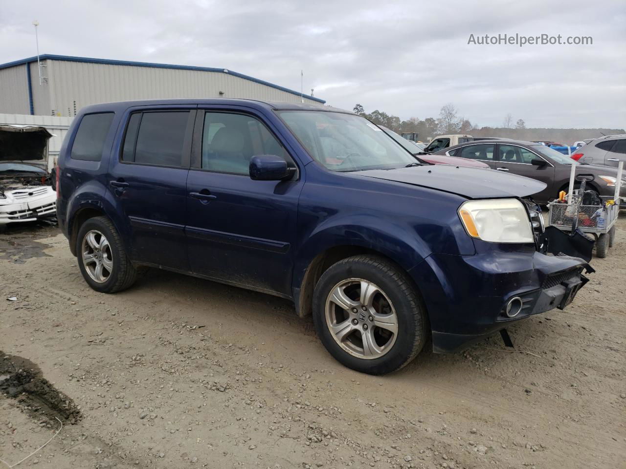 2013 Honda Pilot Exl Blue vin: 5FNYF4H68DB016858