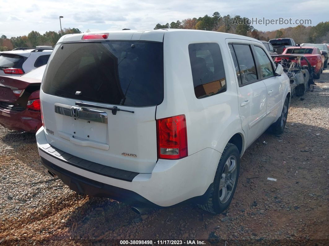 2013 Honda Pilot Ex-l Белый vin: 5FNYF4H68DB059466