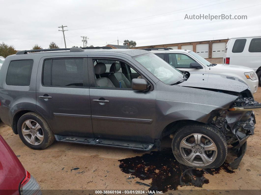 2013 Honda Pilot Ex-l Gray vin: 5FNYF4H69DB039954