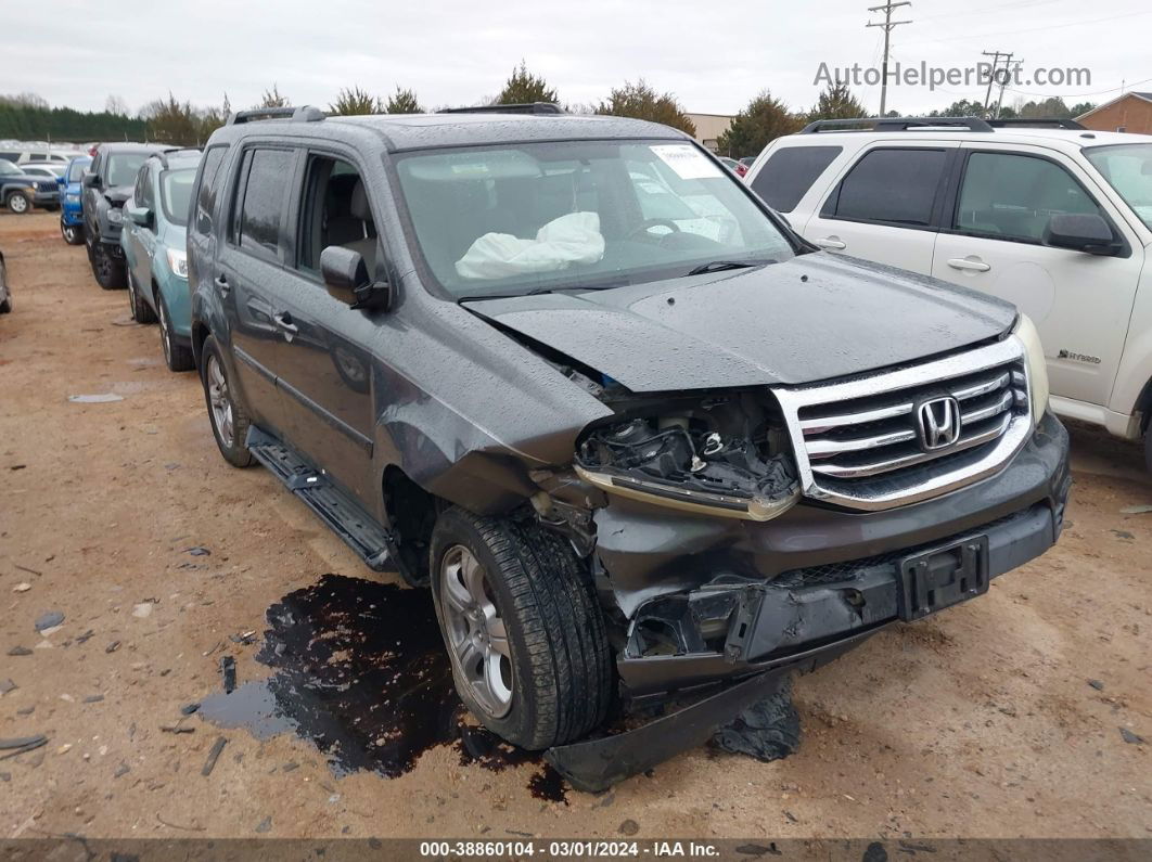 2013 Honda Pilot Ex-l Gray vin: 5FNYF4H69DB039954