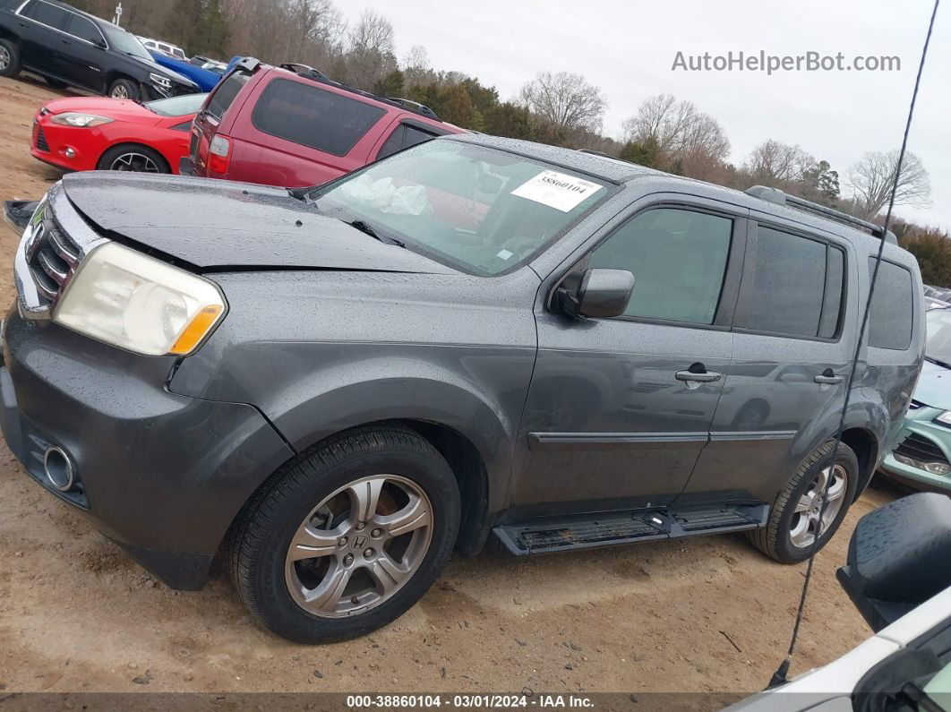 2013 Honda Pilot Ex-l Gray vin: 5FNYF4H69DB039954