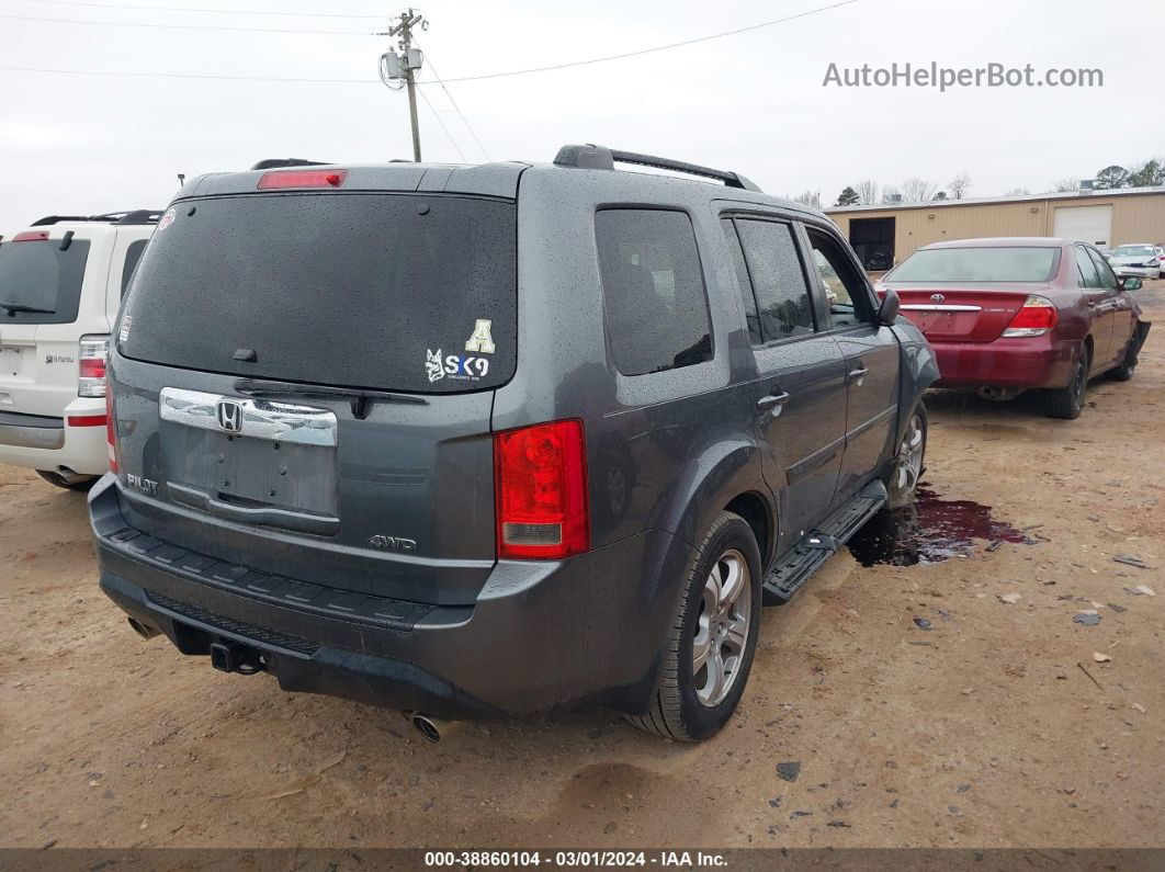 2013 Honda Pilot Ex-l Gray vin: 5FNYF4H69DB039954